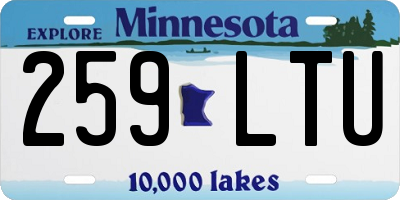 MN license plate 259LTU
