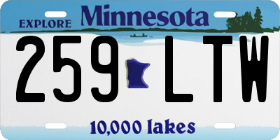 MN license plate 259LTW