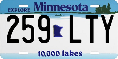 MN license plate 259LTY