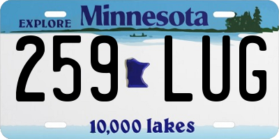 MN license plate 259LUG