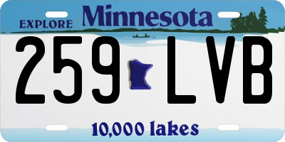 MN license plate 259LVB