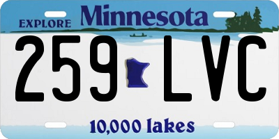 MN license plate 259LVC