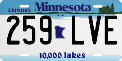 MN license plate 259LVE