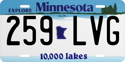 MN license plate 259LVG