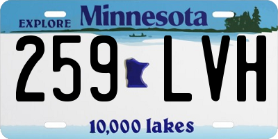 MN license plate 259LVH