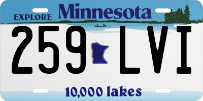 MN license plate 259LVI