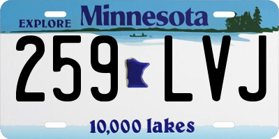 MN license plate 259LVJ