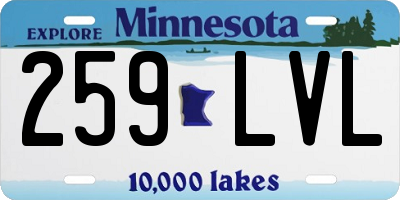 MN license plate 259LVL
