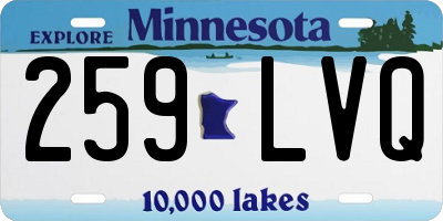 MN license plate 259LVQ