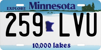 MN license plate 259LVU