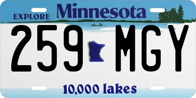 MN license plate 259MGY