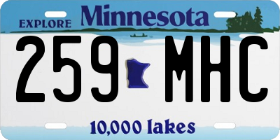 MN license plate 259MHC
