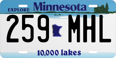 MN license plate 259MHL