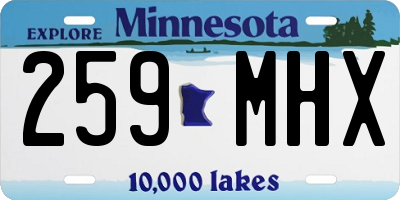 MN license plate 259MHX