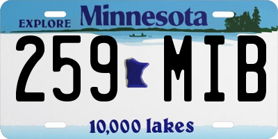 MN license plate 259MIB