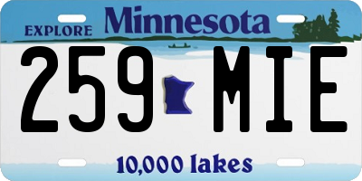 MN license plate 259MIE
