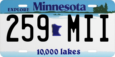 MN license plate 259MII