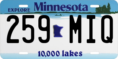 MN license plate 259MIQ