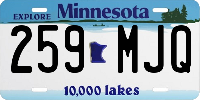 MN license plate 259MJQ
