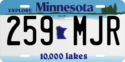 MN license plate 259MJR