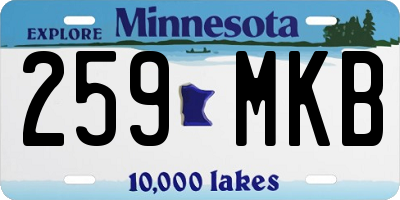 MN license plate 259MKB