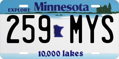 MN license plate 259MYS