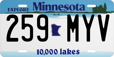 MN license plate 259MYV