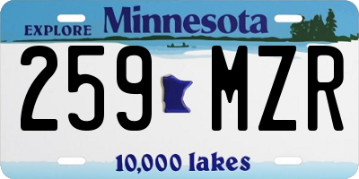 MN license plate 259MZR