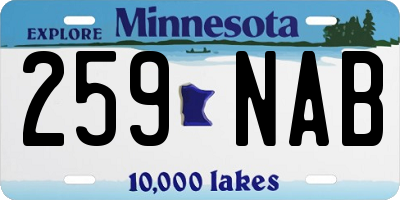 MN license plate 259NAB