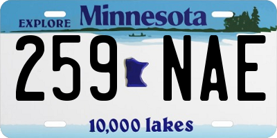 MN license plate 259NAE