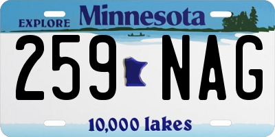 MN license plate 259NAG