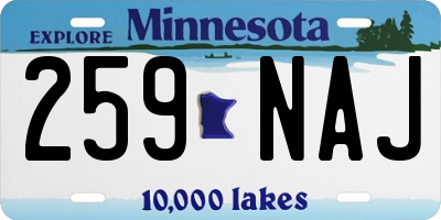MN license plate 259NAJ
