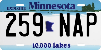 MN license plate 259NAP