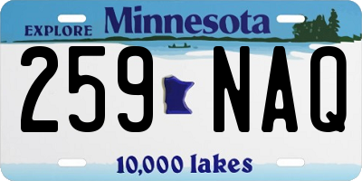 MN license plate 259NAQ