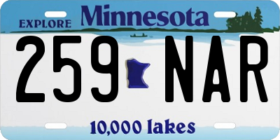 MN license plate 259NAR