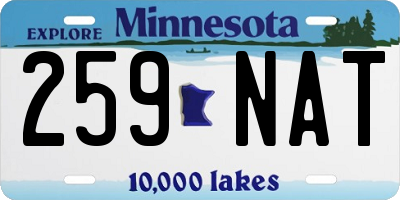 MN license plate 259NAT