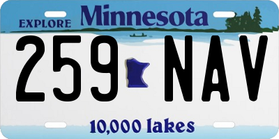 MN license plate 259NAV