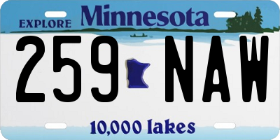 MN license plate 259NAW