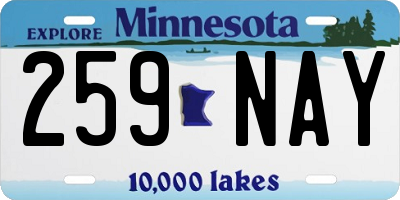MN license plate 259NAY