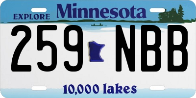 MN license plate 259NBB