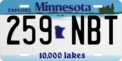 MN license plate 259NBT