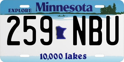 MN license plate 259NBU