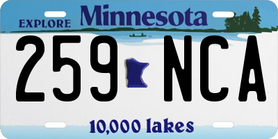 MN license plate 259NCA