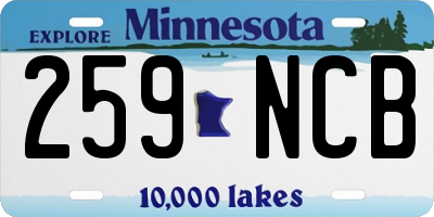MN license plate 259NCB