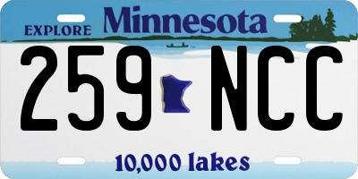 MN license plate 259NCC