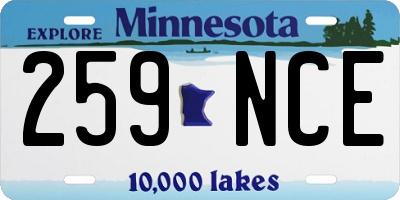 MN license plate 259NCE