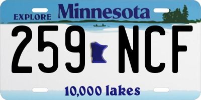 MN license plate 259NCF