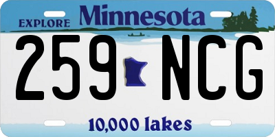 MN license plate 259NCG