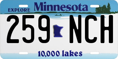 MN license plate 259NCH