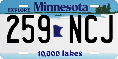 MN license plate 259NCJ